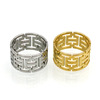 Classic retro geometric ring stainless steel, wholesale