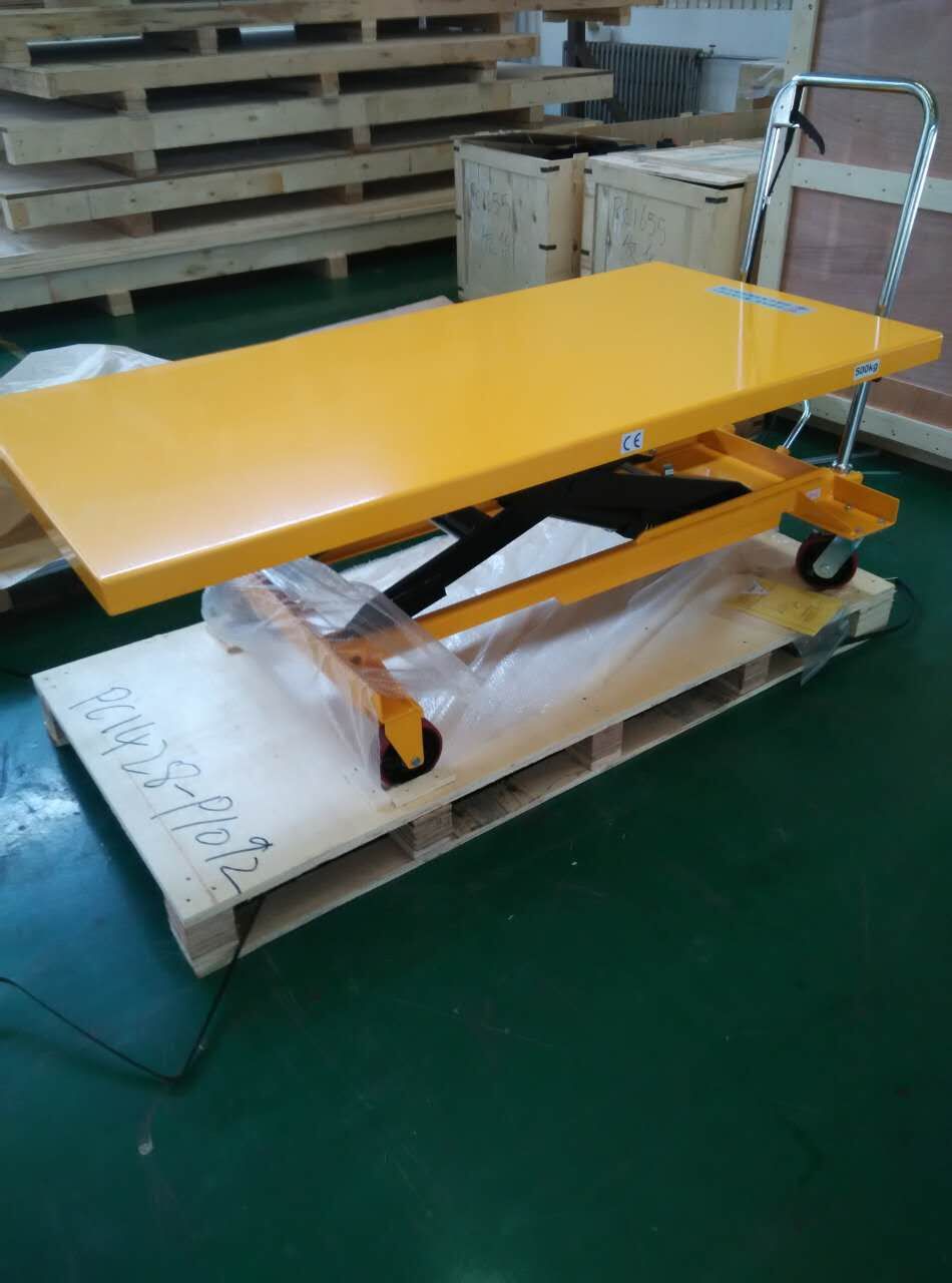 大台面平台车 大载荷电动模具平台车 手推脚踏液压平台北京