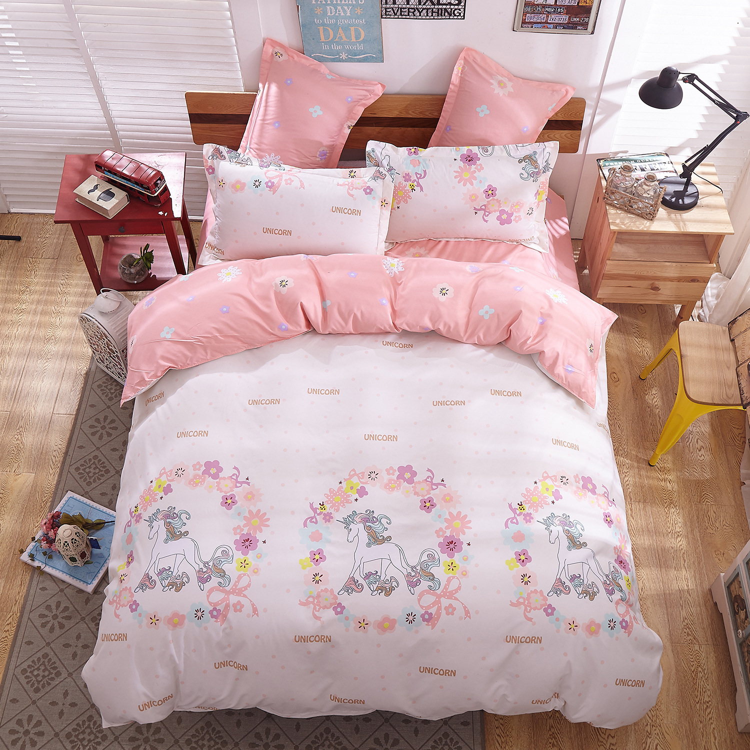 Manufactor Direct selling Skin-friendly Cartoon style Thirty-four Set of parts Double Bedclothes Cross border Amazon AliExpress