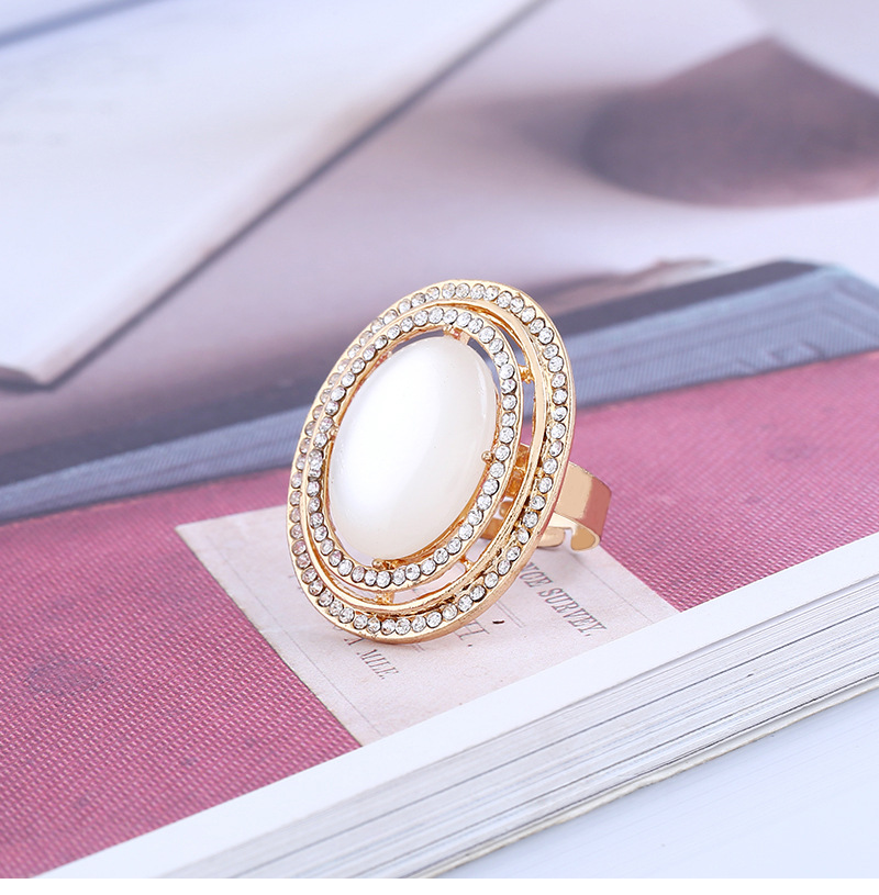 Occident and the United States alloy plating Ring (KC Gold - White - One Size)NHKQ1162-KC Gold - White - One Size