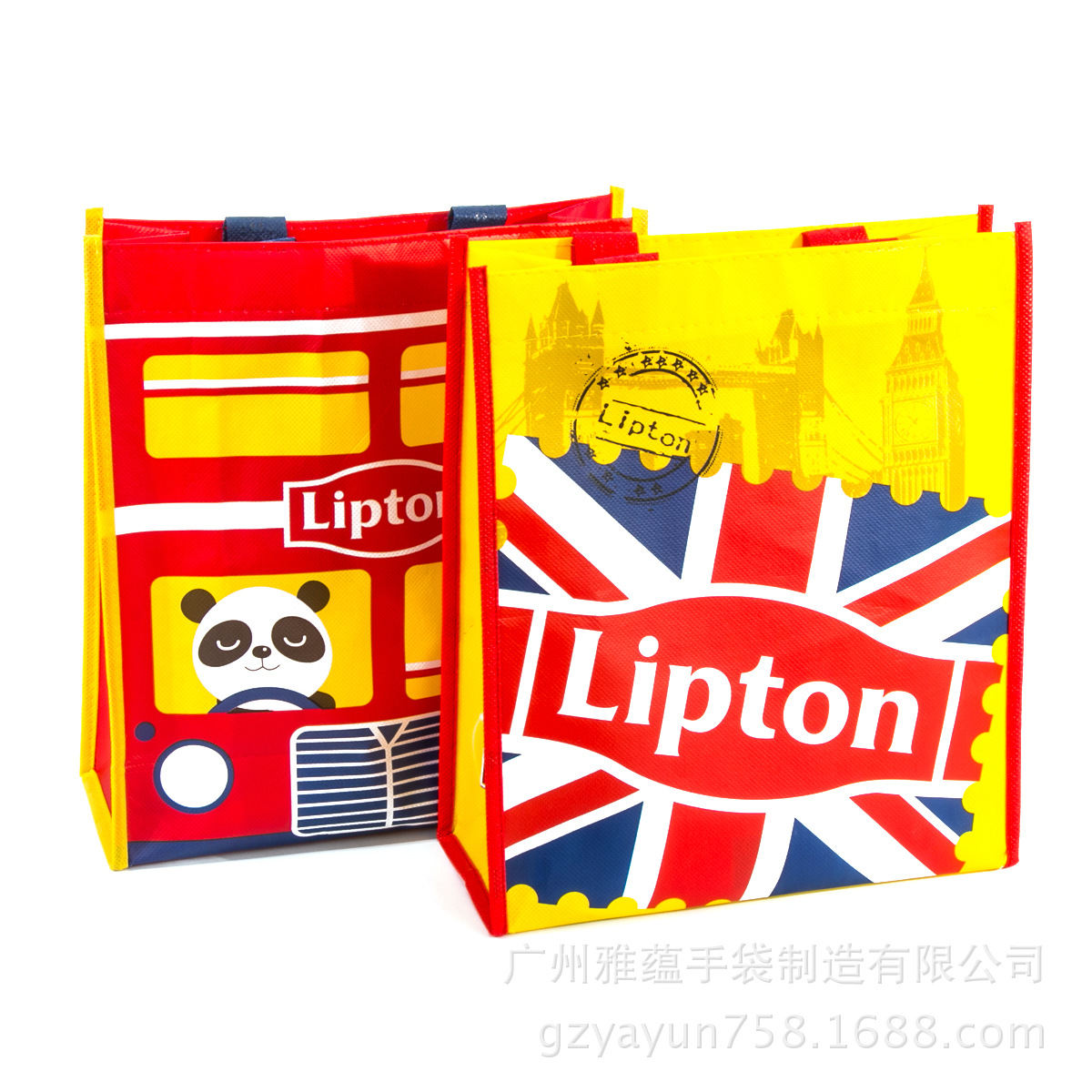 PP无纺布覆膜袋购物袋 超市购物手提复膜袋广州厂家