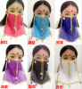 Suit, veil, ethnic props, shiffon accessory, hairgrip, mask, India