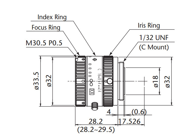 Moritex茉丽特 百万像素CCTV镜头ML-MP系列 ML-M0814MP工业镜头