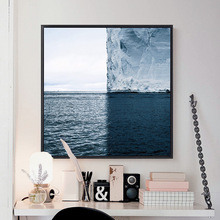 廠家客廳裝飾畫 冰川大海風景酒店會所公寓簡約北歐掛畫