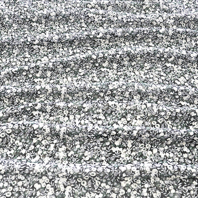 【翔龙印花 XL820】现货植物豆粒小碎花印花飘逸印花女装雪纺面料