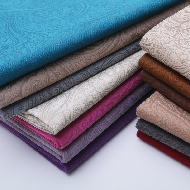 短毛绒沙发布料加厚加密欧式大花丝绵绒布软包坐垫抱枕套布