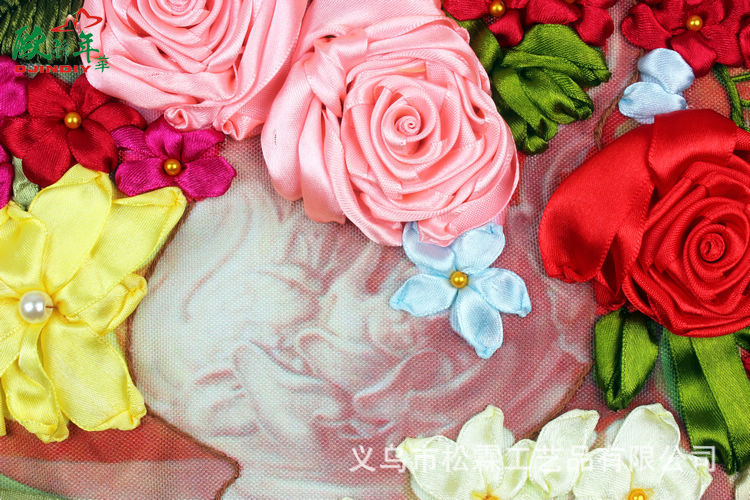 Oujin nianhua Bordado Cinta Directa Fábrica de impresión en color colgante pintura Shengyan Sala estar decoración entrada