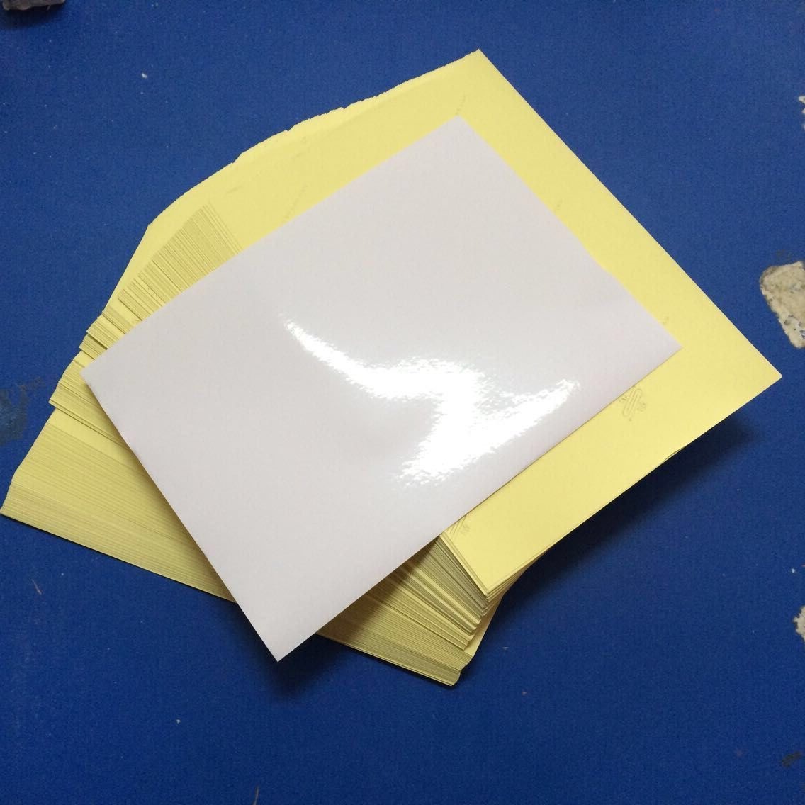 厂家供应 现货 定做 A4亮面/光面不干胶/玻璃卡/镜面