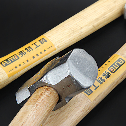 Ford log handle octagonal hammer square head carbon steel hammer home decoration hammer 4p6p8p non-standard small body