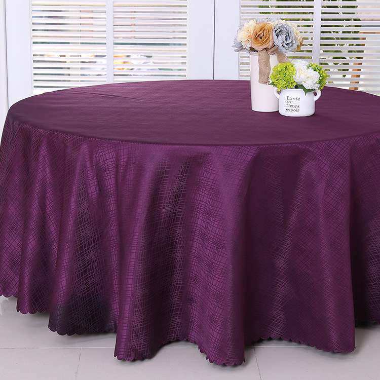 定制热销凤尾花酒店台布 高档餐厅家用方圆形桌布料厂家批发|ru