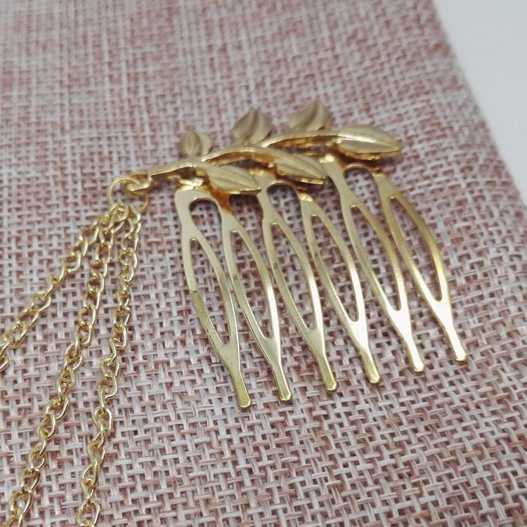 Leaf Chain Hair Comb Style 2