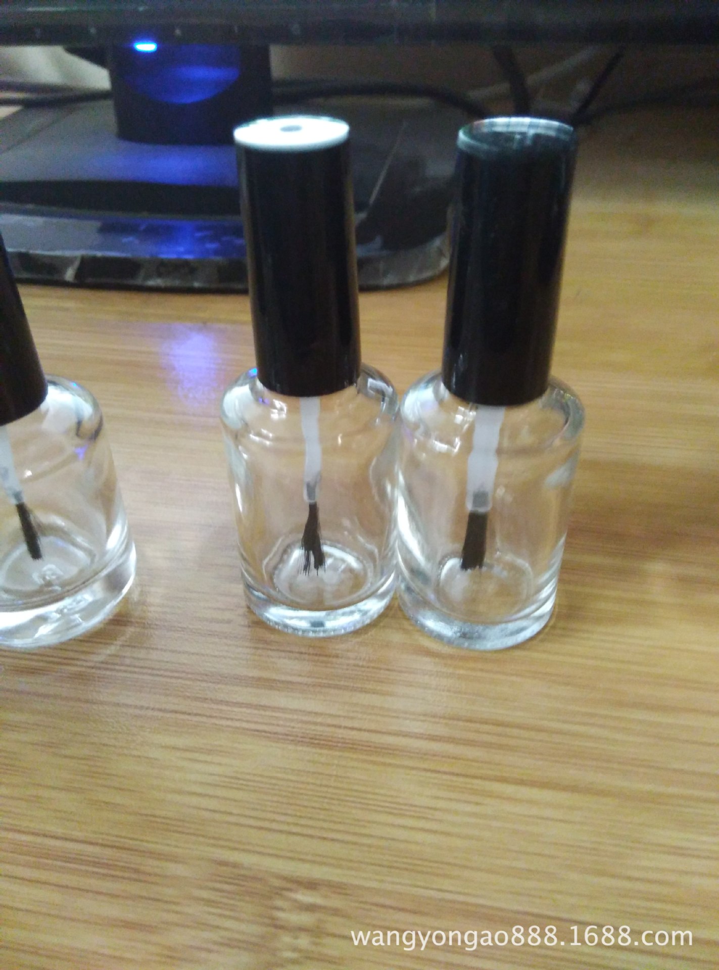 批发玻璃瓶 圆形指甲油瓶子 5ml玻璃指甲油空瓶   15ml指甲油瓶