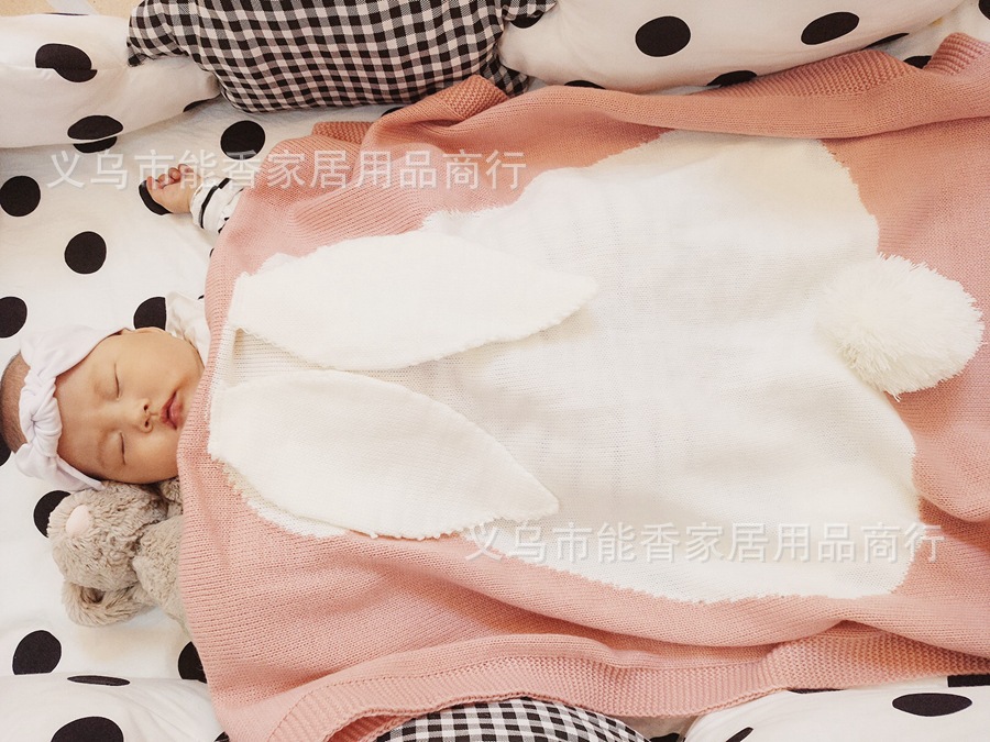 兔子毛线空调毯 (12)