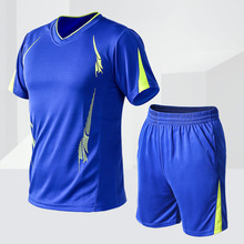男士运动套装晨跑时尚运动衣服装休闲男式短袖五分短裤健身两件套