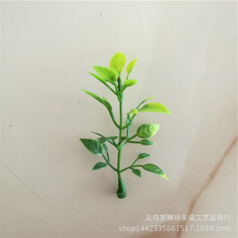 仿真植物仿真花配件 7厘米塑料水草 盆景盆栽装饰小草配件批发