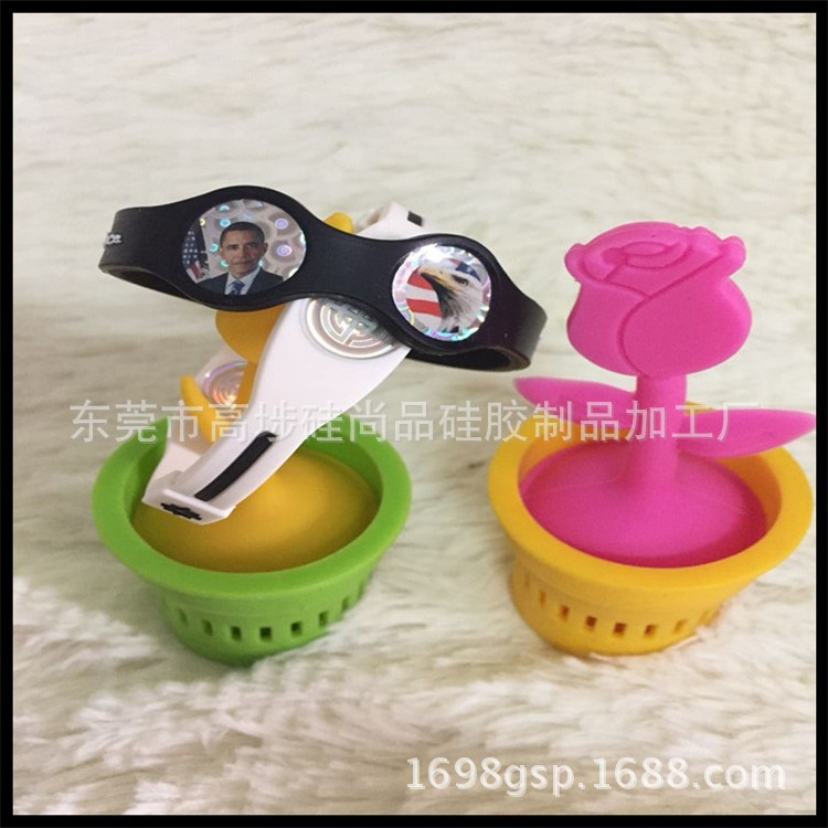 Regalos promocionales de publicidad de silicona caliente epoxi energía pulsera Dongguan artesanías de silicona fábrica de suministro directo al por mayor