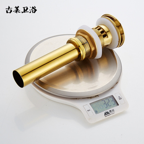 Golden drainer, all copper, pop-up basin, washbasin, antique washbasin drainer flap, drainer