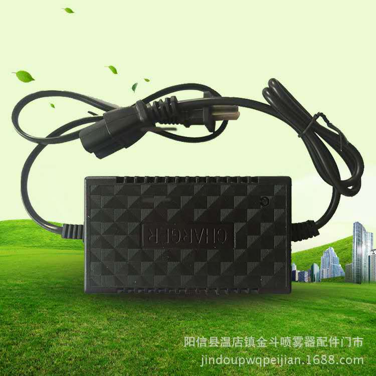 供应电动喷雾器充电器 12V三段式智能充电器  品字口铅电池充电器
