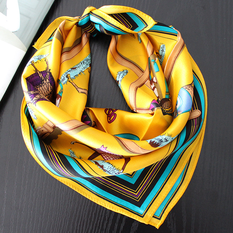 new pattern Real silk Scarf Occupation Bank staff Small square Scarf Versatile printing mulberry silk Small square wholesale