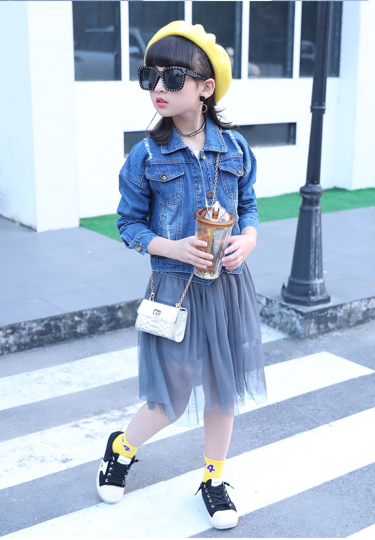 女童网纱牛子裙_10