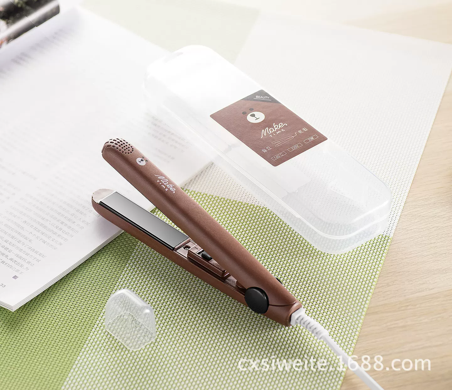 直发器陶瓷卷发器礼品直发梳定制电夹板卷发棒刘海护发电气石陶瓷