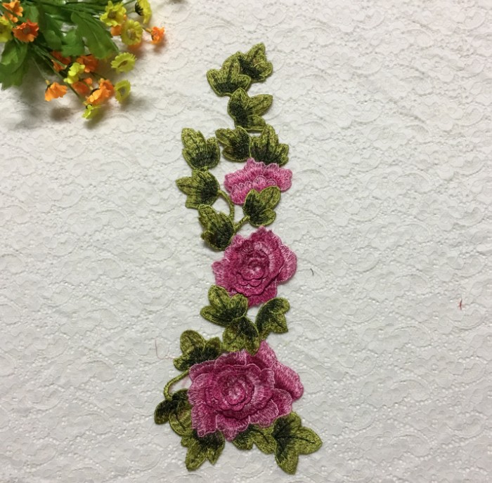 Bühnen Gestickte Kleidung Im Ethnischen Stil, Aufkleber, Doppelte Mehrfarbige Wasser Lösliche Spitze, Drei Dimensionale Diy-blumen, Verschiedene Farben display picture 3