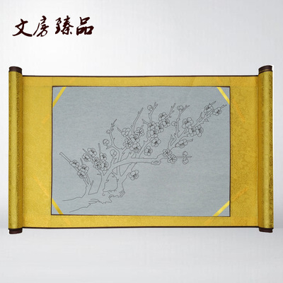 空白卷轴个性化定制 绸缎水写布 菜单水写布书法练习厂家批发定制