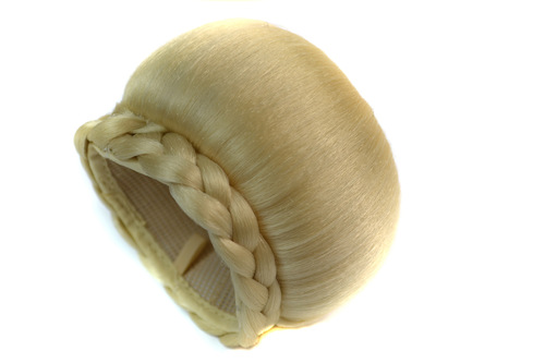 Wig, small apple hair bun, braided apple hair bun, costume retro ball hair bun