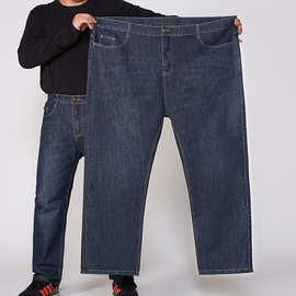 无弹大码直筒牛仔裤男肥佬裤32-52码Big Size Men Jeans加肥加大