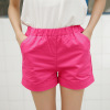 Elastic shorts, summer trousers for leisure, loose fit, high waist