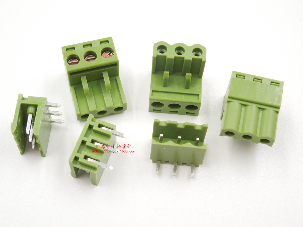 KF2EDG-3P PBC插拔式 接线端子 接插件 弯针 3位 间距5.08MM 1套