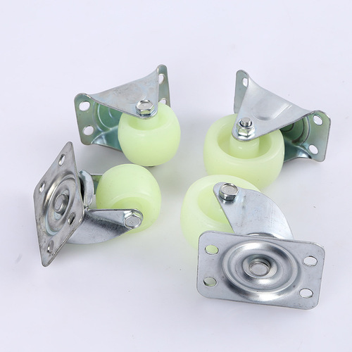 Factory direct sales 1.5 inch 2 inch 2.5 inch fat white PP caster wheel furniture chair nylon universal wheel