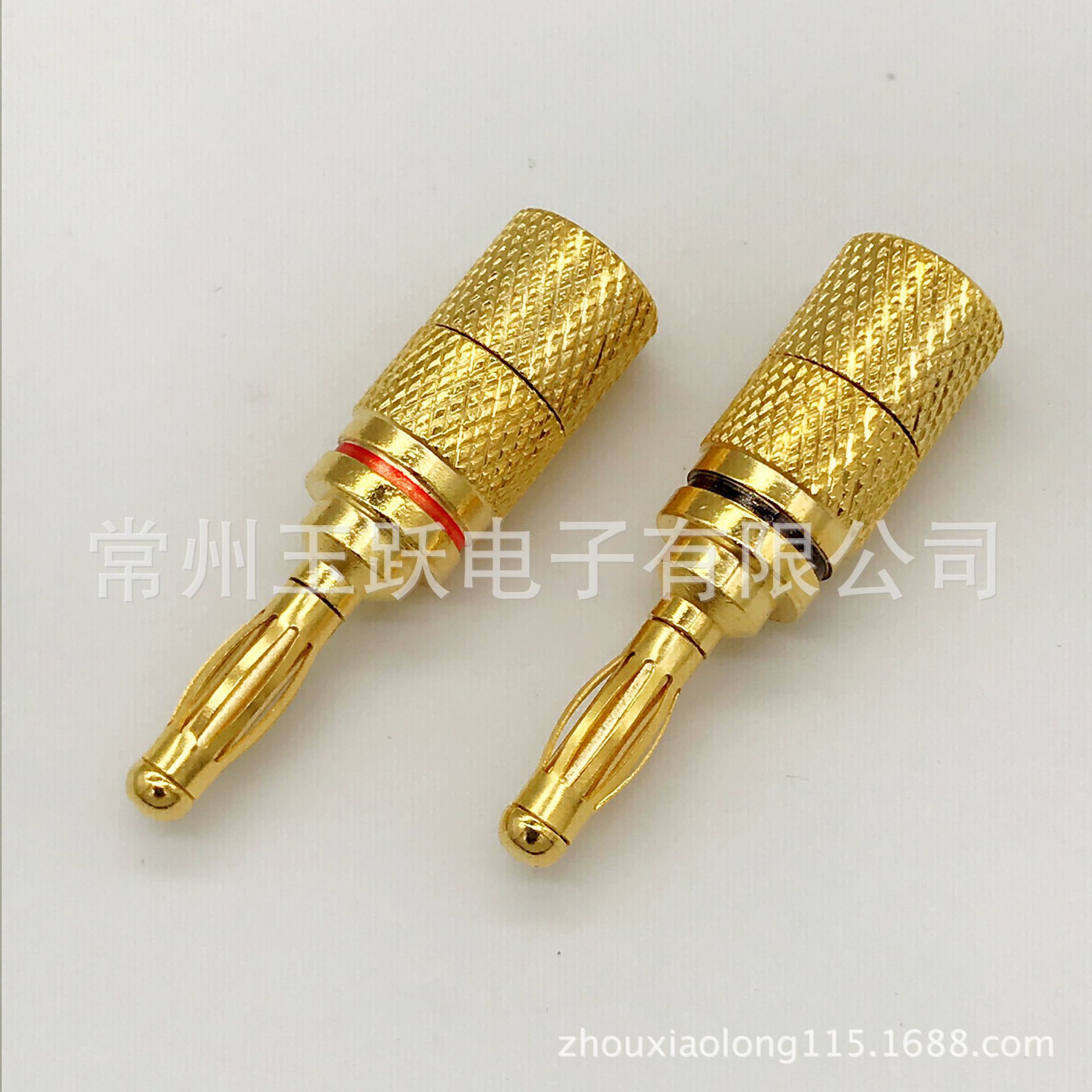 【厂家直销】4mm镀金插头 发烧香蕉头 音响音箱线插座喇叭线功放