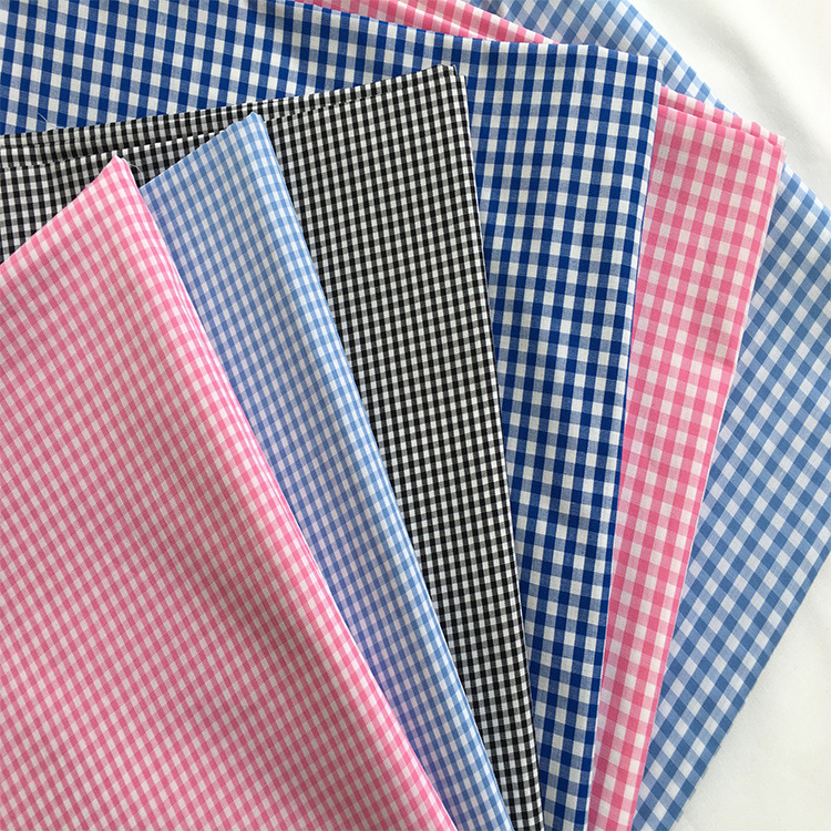 2017新款时尚个性格子面料 高档服装布料50格布 色织格布厂家