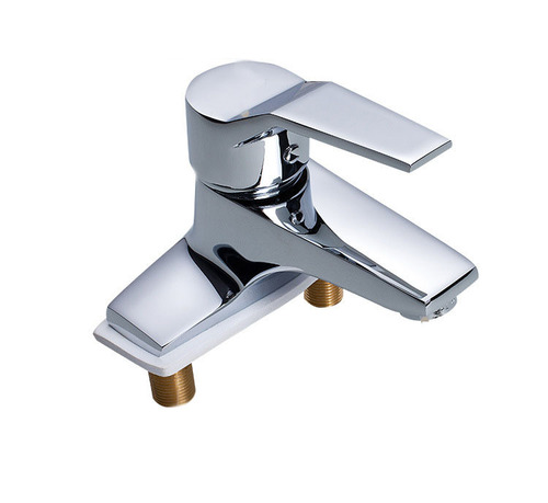 Copper single-handle double-hole double-hole direct hot and cold water basin faucet Three-hole basin faucet