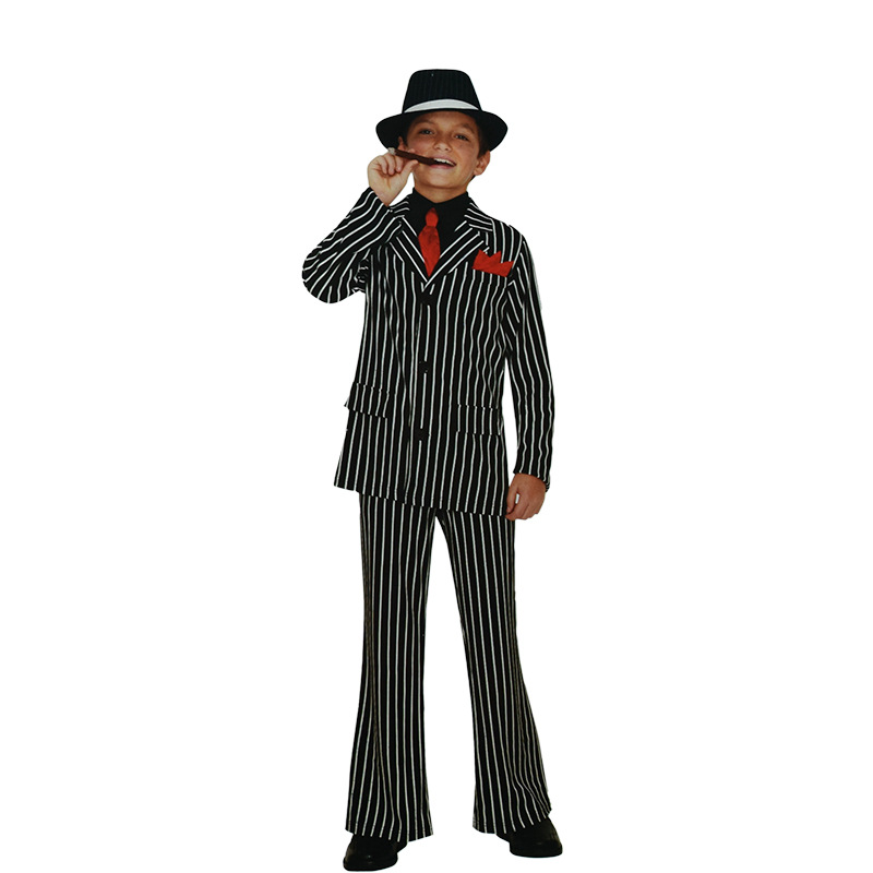 Halloween Costumes Cowboy Clown costume lattice decorative pattern clothes children show perform Evening dress