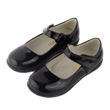 2024春秋新品女童皮鞋公主橡胶平底儿童单鞋亮面黑色学生鞋表演鞋