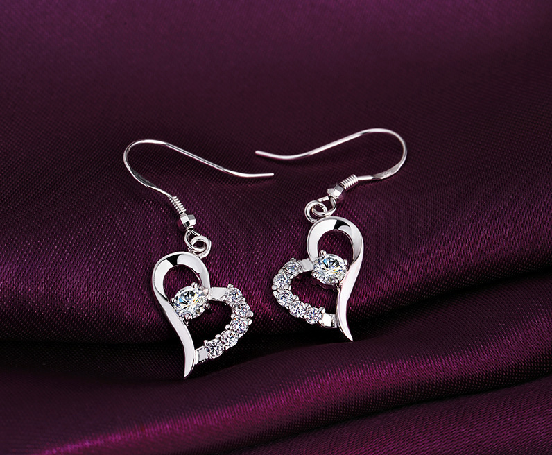 S925 Pure Silver Ear Hook Zircon Earrings Wholesales Fashion display picture 4