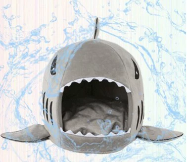 Зимняя мультяшная Акула кошачье гнездо собачья кровать питомник Four Seasons универсальное Акулий гнездо собака утолщенная теплая комнатная юрта