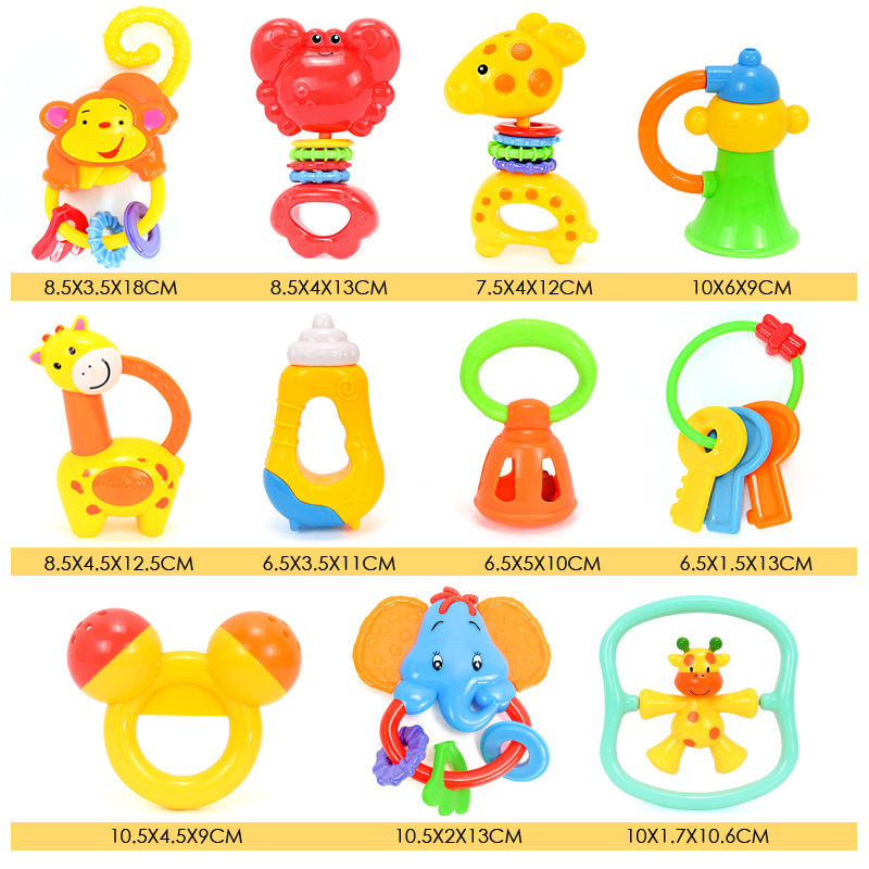 Bebé sonajero 2-piece Set 3-piece bolsa bebé sonajero cama Bell bebé recién nacido educación temprana juguetes educativos