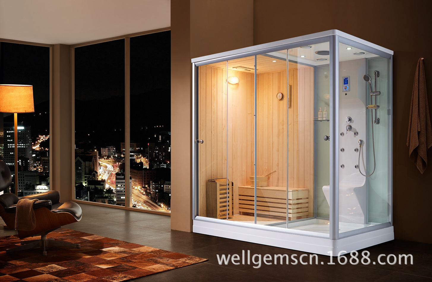 厂家直销带安装视频教程蒸汽房 桑拿房 干蒸房淋浴湿蒸房一体房阿里巴巴