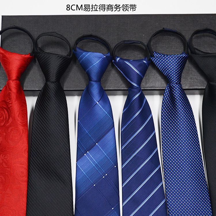 Men's Easy-To-Pull Casual Zipper Tie New Korean Style Professional Formal Wear Convenient Lazy Tie Ready for Sale Men's Easy-To-Pull Casual Zipper Tie New Korean Style Professional Formal Wear Convenient Lazy Tie Ready for Sale