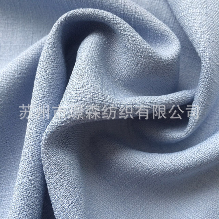 厂家直销 假捻竹节 时尚女装上衣连衣裙裤子弹力仿麻面料