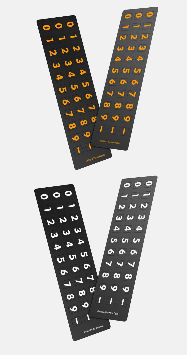 翻盖隐藏式电话号码停车牌汽车临时移车牌挪车