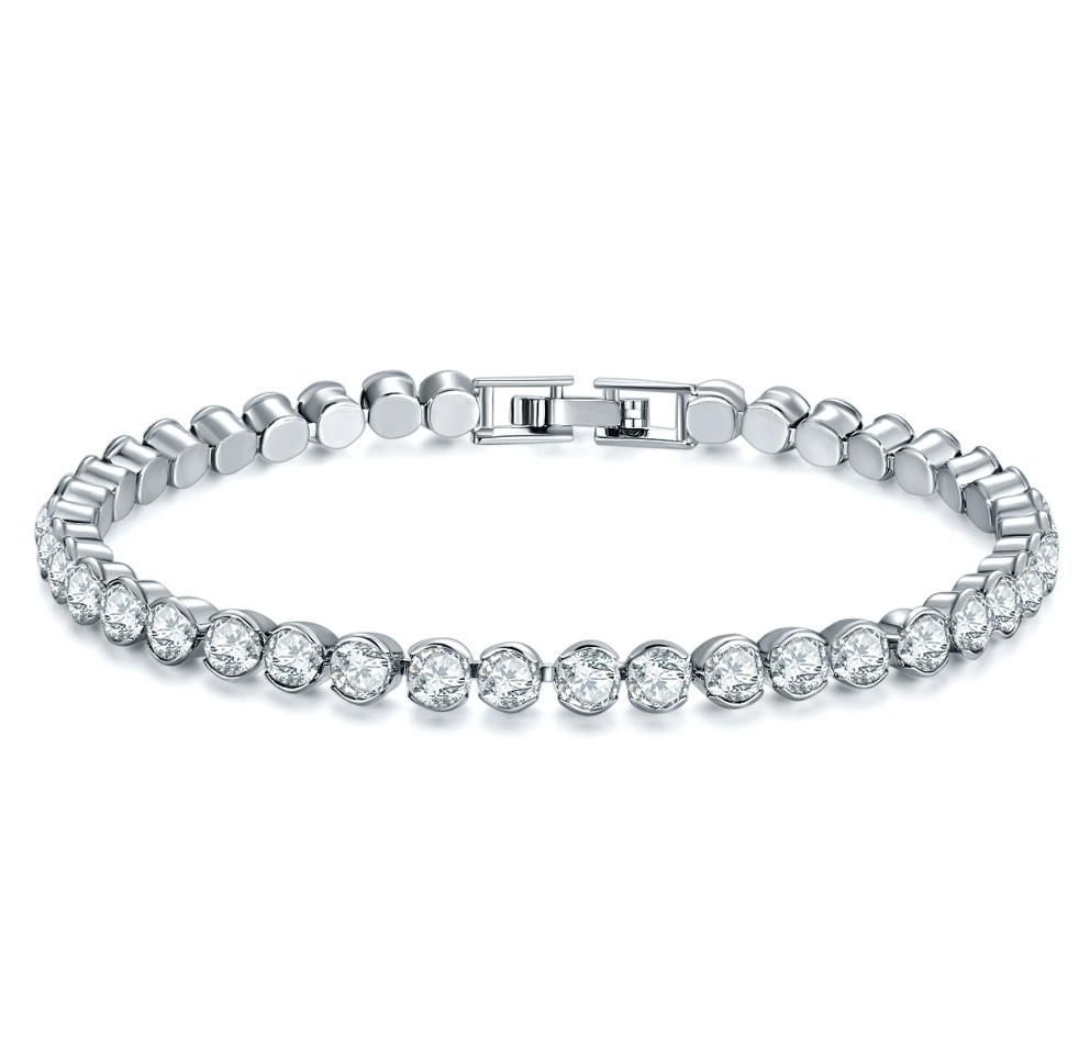 Модный аксессуар, кристал bracelet натуральный камень, европейский стиль, 4 мм, оптом