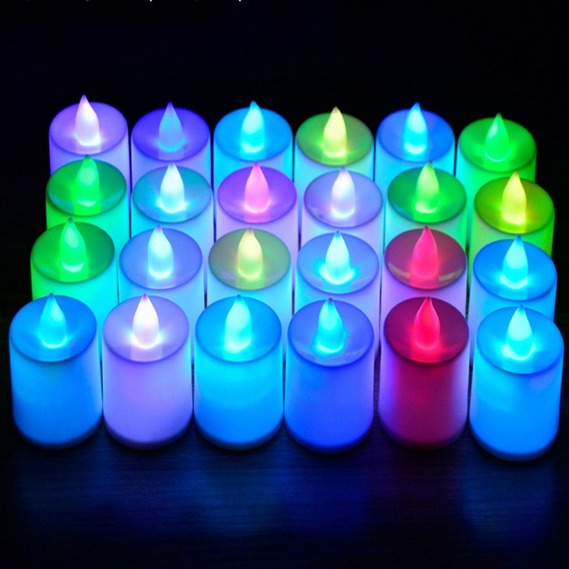 电子蜡烛浪漫LED蜡烛灯玫瑰心形套餐生日创意婚庆求婚表白道具|ru