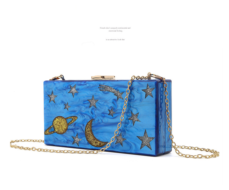 Women's Medium Arylic Star Moon Vintage Style Lock Clasp Square Bag display picture 2