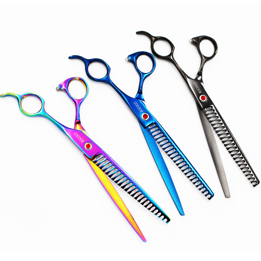 8.0寸 彩色 宠物美容剪刀 大齿牙剪打薄剪 鱼骨剪 泰迪狗狗修毛剪