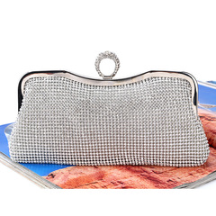 Cross-border evening banquet set with diamond-encrusted handmade ring, water diamond evening dress bag, lady banquet handbag, Amazon bestseller