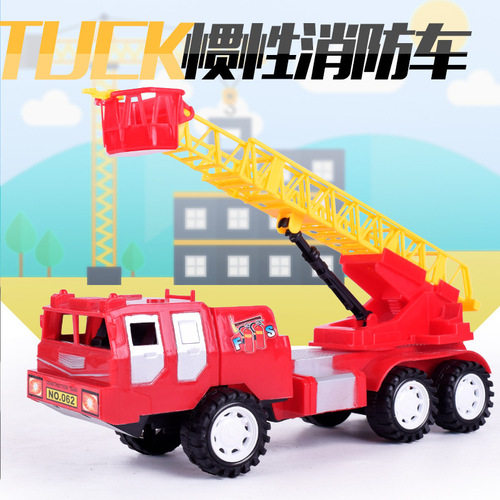 Factory price direct sales new children's inertia toys large simulation fire ladder truck model toys wholesale